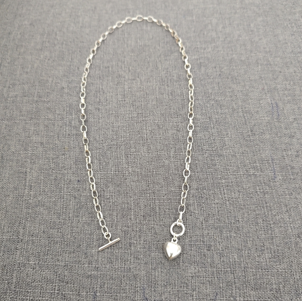 Elegant silver chain heart necklace s925 - Picture 12 of 12